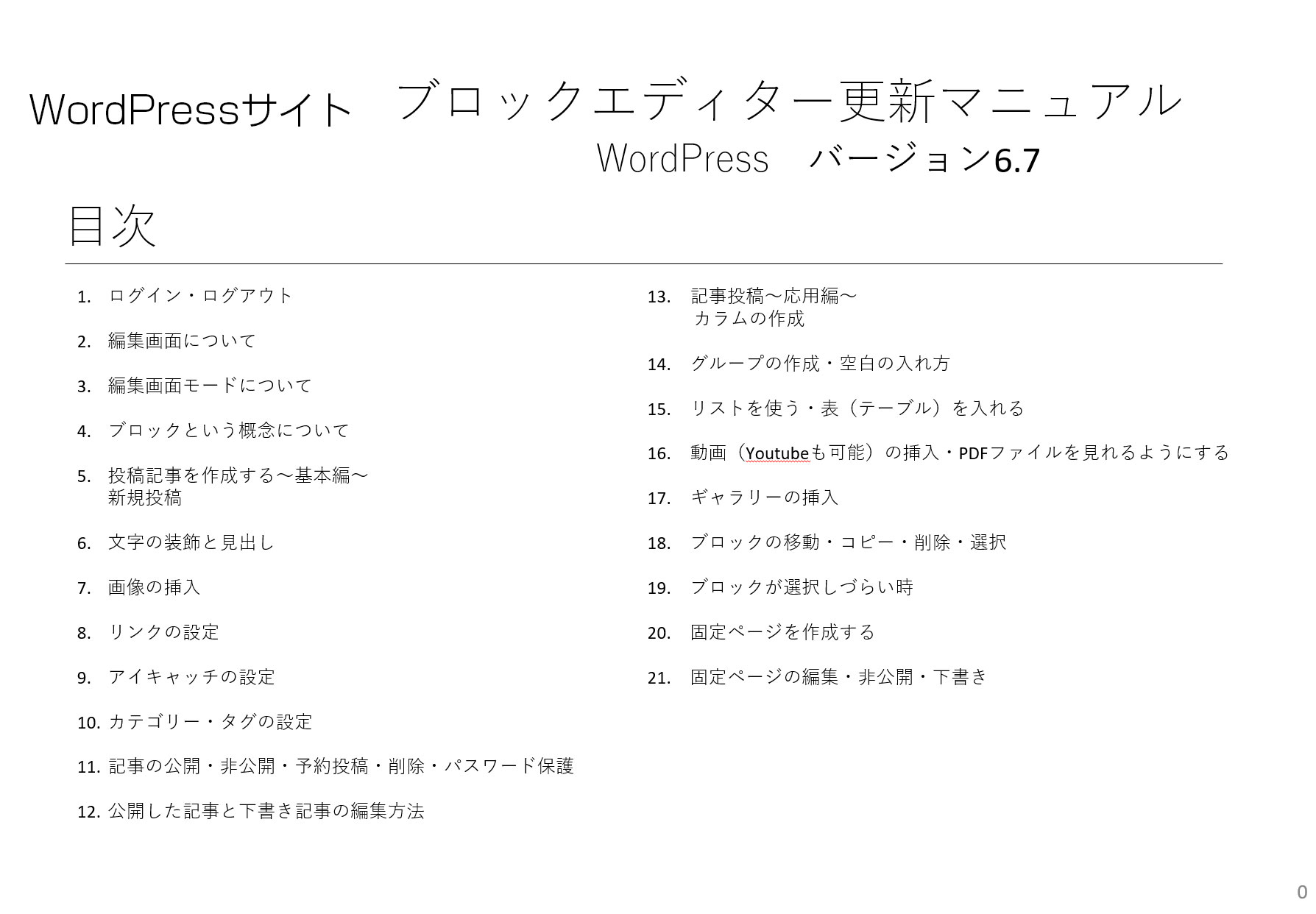 2024.12月最新版！納品時にお客様へ渡せる！【印刷用】WordPress6.7